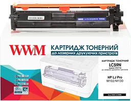 Картридж тон. WWM для HP LJ Pro M102/M130 аналог CF217A Black ( 1600 ст.) (LC59N)