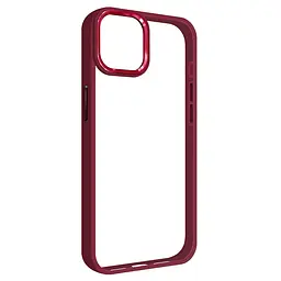 Чехол для Apple iPhone 15 Plus, UNIT2, бордовый, ударопрочный, прозрачный противоударный чехол-накладка из TPU и поликарбоната (PC), с защитными бортиками, защита всего корпуса от ударов и царапин, ArmorStandart (ARM69978)