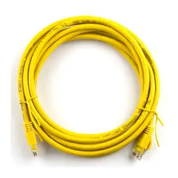 Патч-корд 3м, RJ-45, Cat.5e, CU, мідь, жовтий Ritar (PCR-CU/3Yw / 03251)