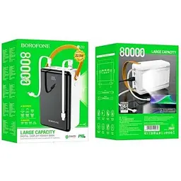 Зовнішній акумулятор Borofone BJ32 Terra fully compatible 80000mAh 22.5W чорний 6941991100062 - мініатюра 10