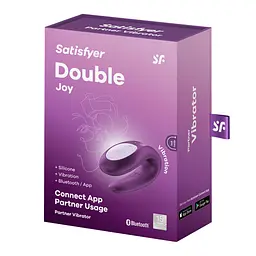 Смарт-вібратор для пар Satisfyer Double Joy Violet із широким кліторальним стимулятором - мініатюра 7