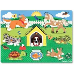 Розвиваюча іграшка Melissa&Doug Рамка-вкладиш Домашні тварини 8 ел (MD19053) - мініатюра 2