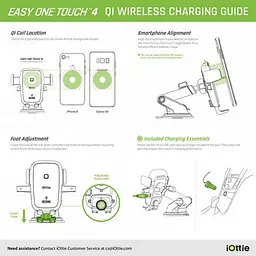 Автотримач-зарядка iOttie Easy One Touch Wireless Fast Charging Dash Windshield Mount HLCRIO134AM - мініатюра 3