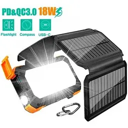 Зовнішній акумулятор Grand Solar Power bank на сонячній панелі 20000mAh PN-W12Pro - мініатюра 9