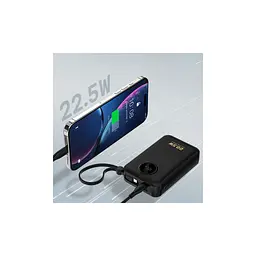 Батарея універсальна Dudao 20000mAh K14+ 22.5W, PD, QC, USB-A, USB-C(In/Out), with built-in USB-C/Lightning cables, Black (6977196680016) - мініатюра 8