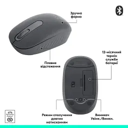 Миша LOGITECH M196 Graphite 910-007459 - мініатюра 7