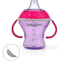 Поїлка-непроливайка з м'яким носиком BabyOno Natural nursing рожева 3+ 180 мл (1456/02) - мініатюра 3