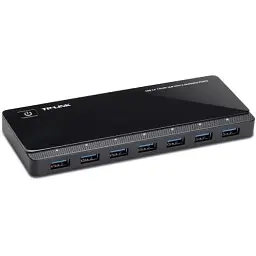 Хаб USB TP-Link UH720, Black, USB 3.0 - 7xUSB 3.0 / 2xUSB 3.0 (5V/2.4A), блок живлення