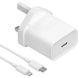 Зарядний пристрій PD 20W USB C для iPhone 15/15 Pro/15 Pro Max /15 Plus/14 Pro max/14/13 зі шнуром Тип C