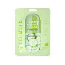 Тканинна маска для обличчя Jigott Cucumber Real Ampoule Mask з екстрактом огірка
