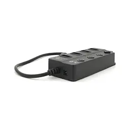 Концентратор Voltronic USB 3.0 to 4xUSB with LED buttons black (YT-3H4A)