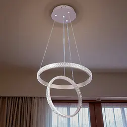 Люстра стельова LED Levistella 7871222 (400+300) CF, 40W, 3 режими світла, висота 1500мм, сучасний стиль - мініатюра 2