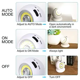 Світильник настінний LED SmartLight ML-03, з датчиком руху, акумуляторний, білий, 3 Вт, 9×7.5×7.5 см - мініатюра 7