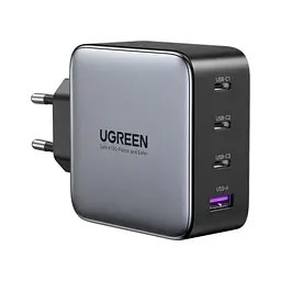 Зарядний пристрій Ugreen GaN Tech 4xUSB 100 Вт (3xUSB-C + USB-A), швидке заряджання, чорний, CD226 (40747)