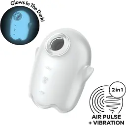 Вакуумний стимулятор Satisfyer Glowing Ghost White - мініатюра 10