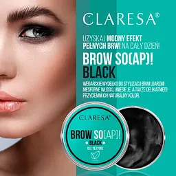 Мило для укладання брів Claresa Brow So(ap)! Gel Texture чорне 30 мл - мініатюра 3