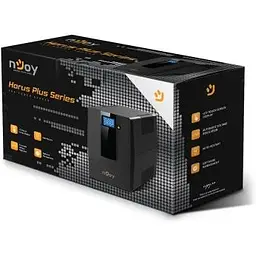 Джерело безперебійного живлення NJOY Horus Plus 800 (PWUP-LI080H1-AZ01B) Lin.int., AVR, 2 x евро, USB, LCD, пластик - мініатюра 6