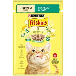 Вологий корм для котів Friskies з качкою у підливі 85 г