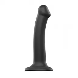 Фалоімітатор Strap-On-Me Bendable Double Density M 18 см чорний - мініатюра 12