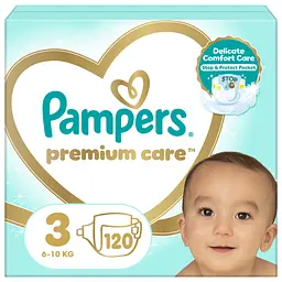 Подгузники Pampers Premium Care Midi Размер 3 (6-10 кг), 120 шт (4015400465461)
