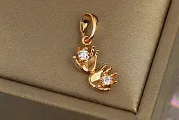 Кулон Xuping Jewelry долоньки 1.5 см золотистий