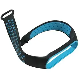 Ремінець Becover Vents Style для Xiaomi Mi Smart Band 5 / Mi Smart Band 6 Black-Blue (705150) - мініатюра 3