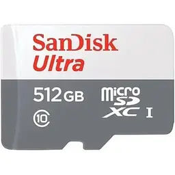 Картка пам'яті SanDisk Ultra 512Gb microSDXC (UHS-1) class 10 A1 (100Mb/s) SDSQUNR-512G-GN3MN