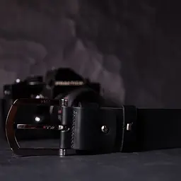 Чудовий ремінь під джинси з натуральної шкіри Grande Pelle 11686 чорний 120 см - мініатюра 9