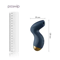 Вакуумний кліторальний стимулятор Svakom Pulse Pure Navy Blue - мініатюра 2