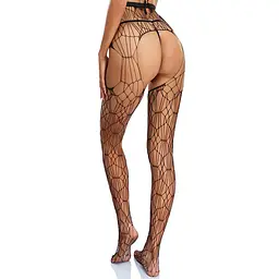 Колготки в сіточку з доступом "Павутина" One Size (87550) - мініатюра 2