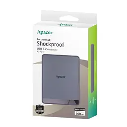 Портативний SSD Apacer AS724 1TB USB 3. 2 Gen. 2 Type-C Read/Write 500MB/s Mauve - мініатюра 2