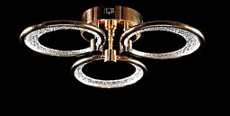 Люстра стельова LED Splendid Ray LT98120/3, 80W, золота, біла, сучасний стиль для дому - мініатюра 2