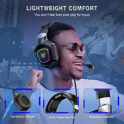 Дротова ігрова гарнітура Onikuma Gaming with RGB X8, USB, 3.5mm, 2.2m, black - мініатюра 6