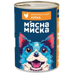 Набір вологого корму для дорослих собак М'ясна Миска шматочки в соусі Мікс 6 шт x 1.24 кг - мініатюра 3