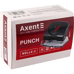 Діркопробивач для паперу Axent Welle-2 з пластиковим верхом 30 аркушів синій (3830-02-A) - мініатюра 5