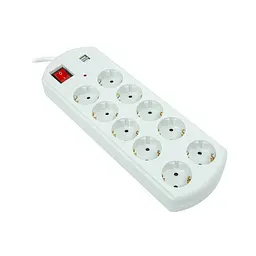 Мережевий фільтр живлення PowerPlant 10м, 10 розеток, USB, євро, 100% мідь (YS-N6065/10) (EX610563) - мініатюра 1