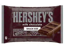 Шоколадні цукерки Hershey's Milk Chocolate Snack Size Bars 293г