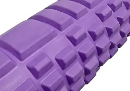 Масажний ролик EasyFit Grid Roller 45 см v.2.1 Фіолетовий - мініатюра 3