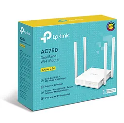WI-FI роутер маршрутизатор TP-Link C-24 ARCHER AC750 2.4 ГГц, 5 ГГц, Wi-Fi 5, 433Мбит/с - мініатюра 3