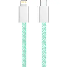 Дата кабель USB-C to Lightning 1.0m 27W green ColorWay (CW-CBPDCL061-G) - мініатюра 6