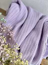 Покривало Zeintex Косичка бавовняне лілове 230х260 см