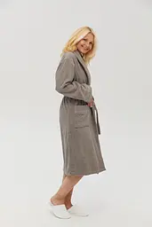 Халат махровий Lotus Home - Nella grey S/M - мініатюра 3