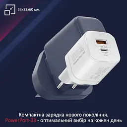 Зарядний пристрій Promate PowerPort-33 Білий - мініатюра 2