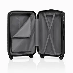 Валіза з поліпропілену Fashion 131 середня 62л чорна (131-M-Black) - мініатюра 4