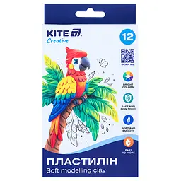 Пластилін восковий Kite Creative 12 кольорів 200 г (K-086)