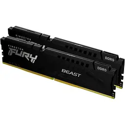Модуль пам'яті для комп'ютера DDR5 16GB (2x8GB) 5600 MHz Beast Black Kingston Fury (ex.HyperX) (KF556C40BBK2-16) - мініатюра 2