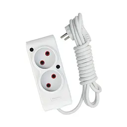 Мережевий подовжувач TECCO 1.5м 2 поста white (8681277843433)