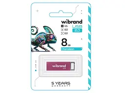 Флешка Wibrand 8 GB Chameleon Pink USB 2.0 (WI2.0/CH8U6P) - мініатюра 2