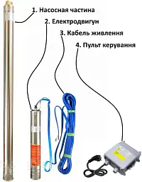 Насос свердловинний з підв. стійк. до піску OPTIMA 4SDm3/ 6 0.37 кВт 44м + пульт+кабель 1.5м NEW - мініатюра 5