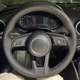 Чохол Обплетення Керма для Audi A1 / A3 / A4/ A5 / Q2 / Q5 Шкіра (Модельна Викрійка) №4